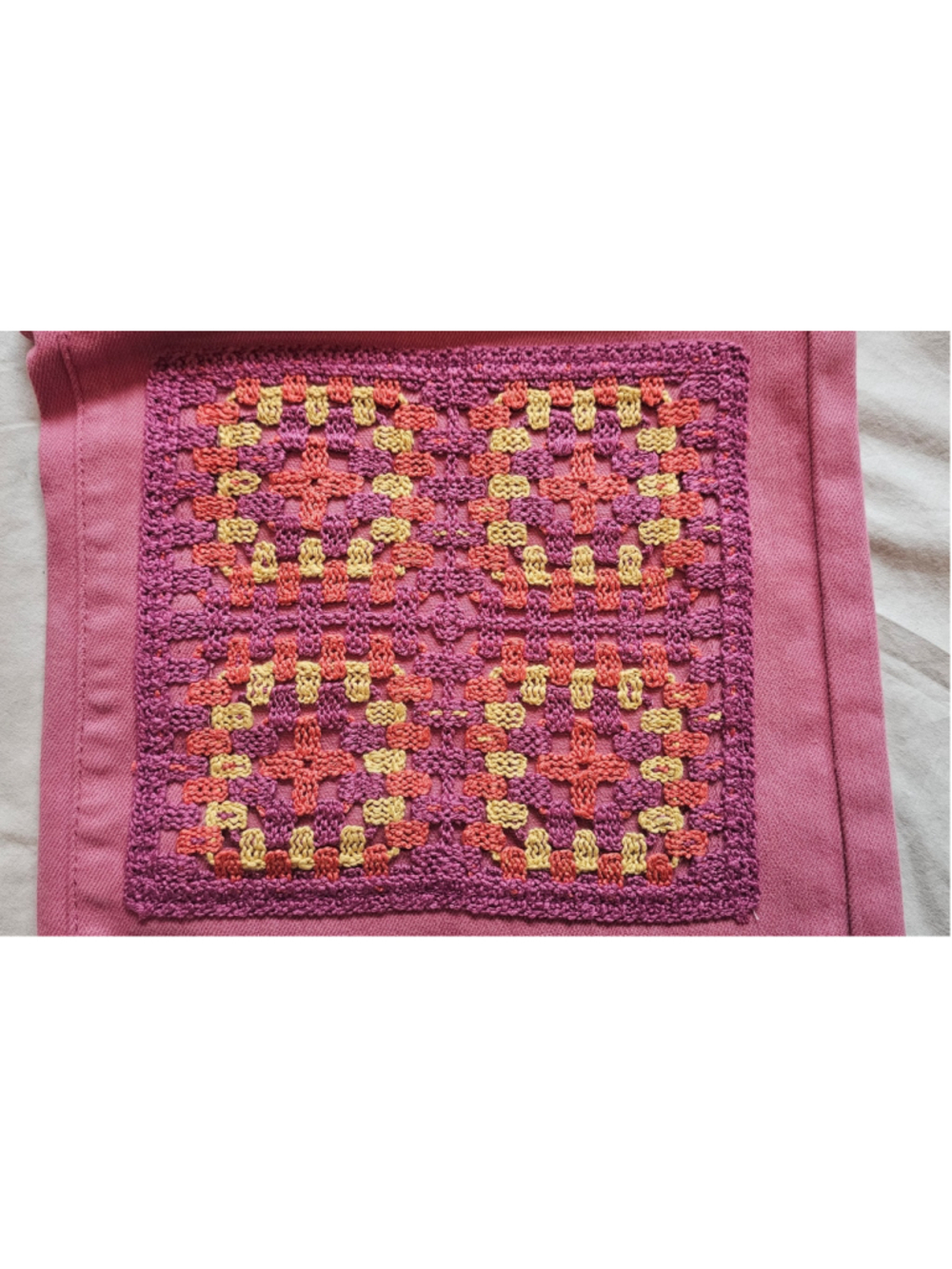 Women's Judy Blue High Rise Jeans Size 9 Pink Crochet Detail - Picture 7 of 7